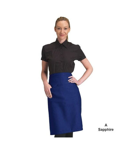 Dennys Recycled Waist Apron W Pocket - Royal Blue