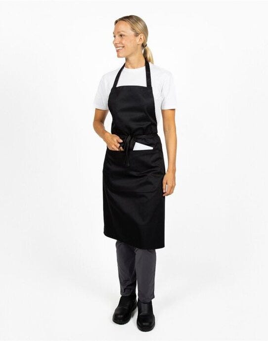Dennys Denny's Low Cost Pocket Apron - Black
