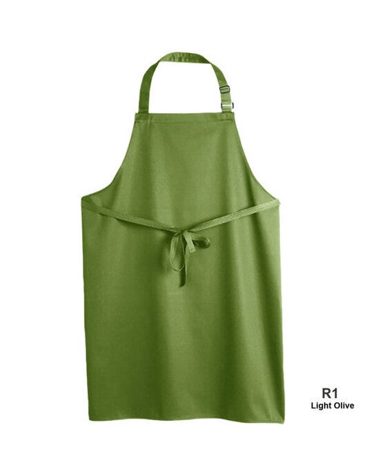 Dennys Multi-Coloured Bib Apron - Light Olive