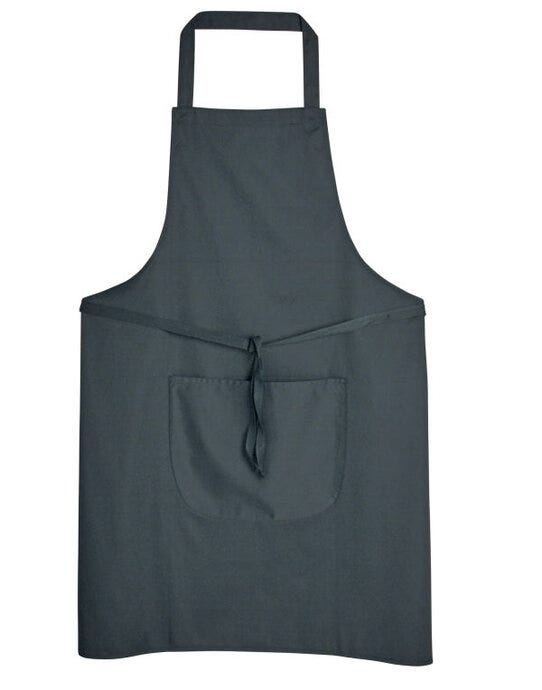 Dennys Low Cost Bib Apron With Pocket - Black