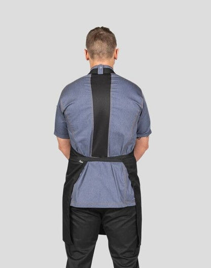 Dennys Low Cost Bib Apron With Pocket - Black