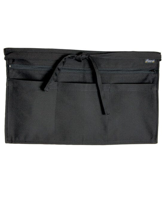 Dennys Full Zip Multi-Pocket Apron - Black