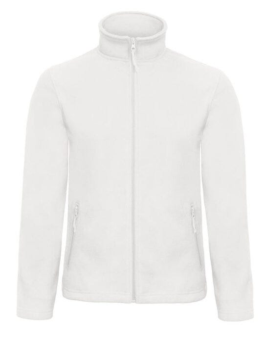 B&C ID.501 Men's Micro Fleece Full Zip - White