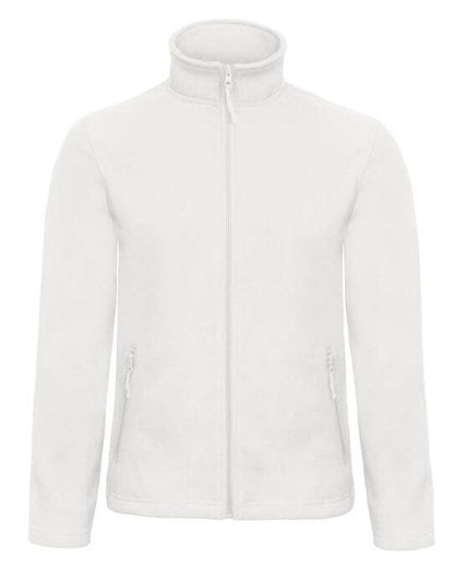 B&C ID.501 Men's Micro Fleece Full Zip - White