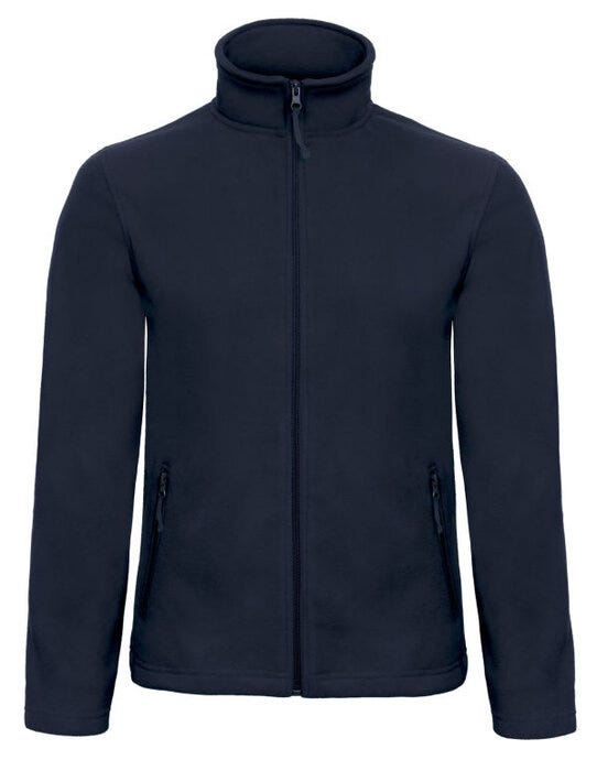 B&C ID.501 Men's Micro Fleece Full Zip - Navy