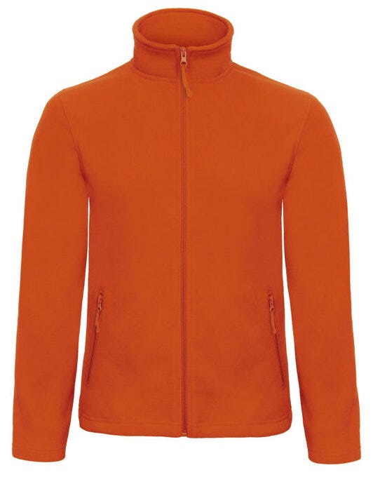 B&C ID.501 Men's Micro Fleece Full Zip - Pumpkin Orange