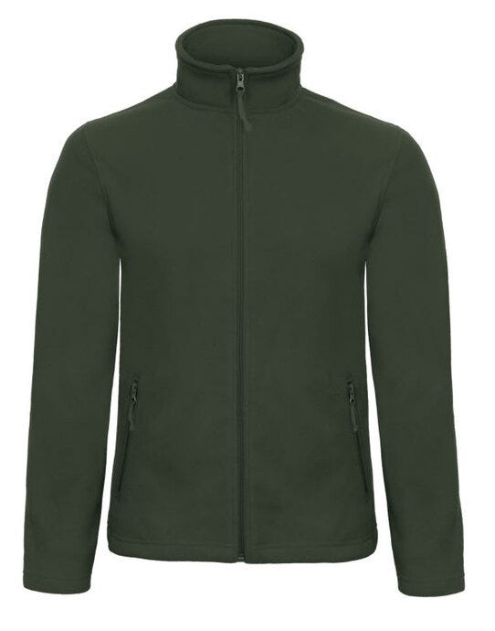 B&C ID.501 Men's Micro Fleece Full Zip - Forest Green