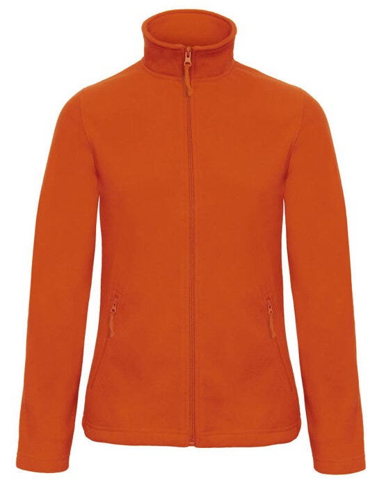 B&C ID.501 Women's Micro Fleece Full Zip - Pumpkin Orange