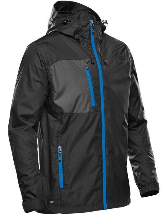 Stormtech Mens Olympia Shell - Black/ Azure Blue