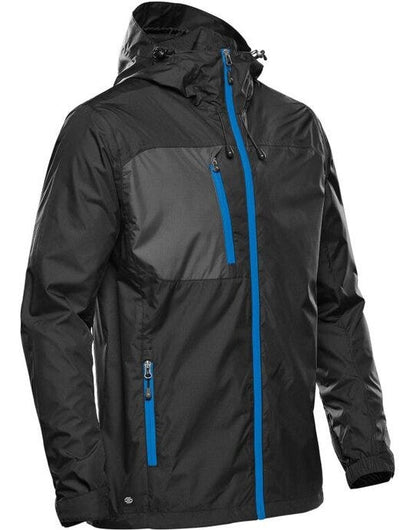 Stormtech Mens Olympia Shell - Black/ Azure Blue