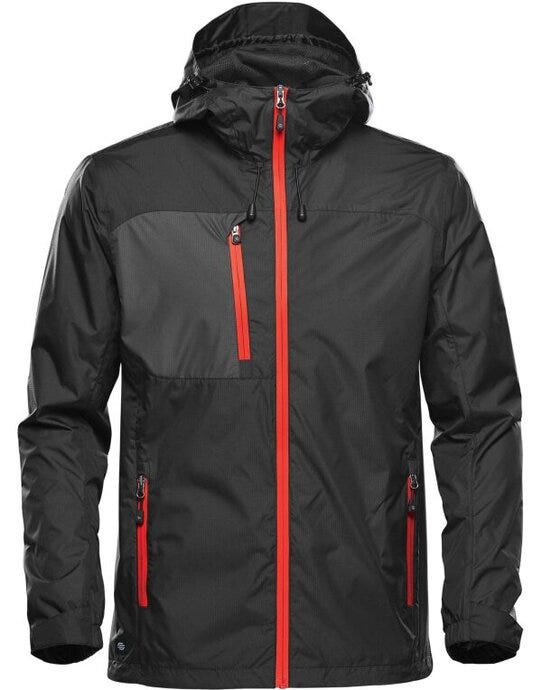 Stormtech Mens Olympia Shell - Black/Bright Red