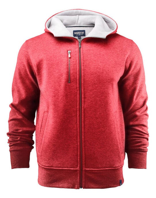James Harvest Parkwick Full Zip Hood - Red Melange