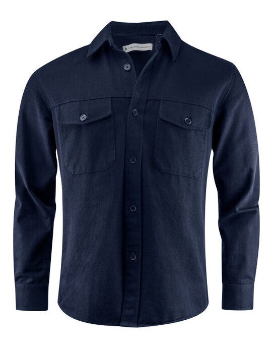 James Harvest Highwoods Unisex Overshirt - Navy