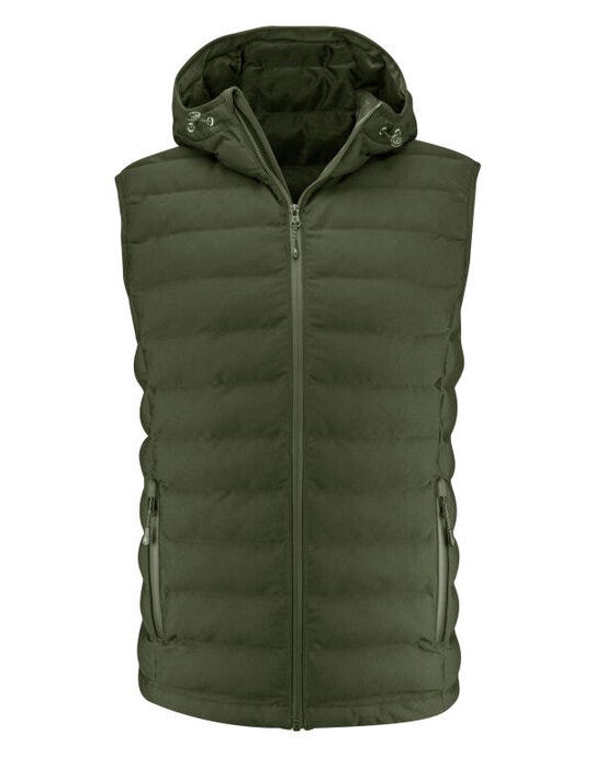 James Harvest Woodlake Heights Vest - Moss Green