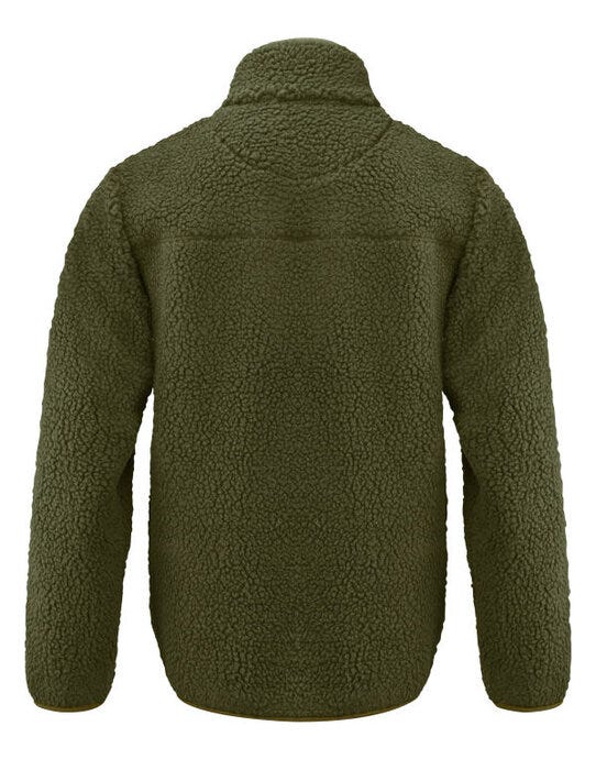 James Harvest Kingsley Sherpa Fleece - Moss Green