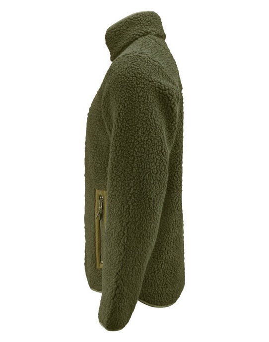 James Harvest Kingsley Sherpa Fleece - Moss Green