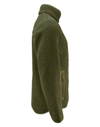 James Harvest Kingsley Sherpa Fleece - Moss Green