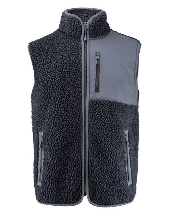 James Harvest Kingsley Fleece Vest - Navy