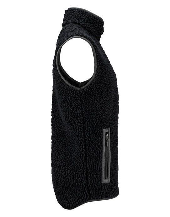 James Harvest Kingsley Fleece Vest - Black