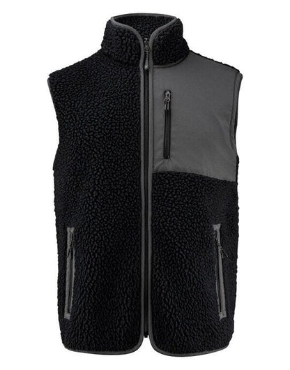 James Harvest Kingsley Fleece Vest - Black