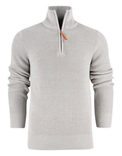 James Harvest Flatwillow Heavy Knit - Grey Melange