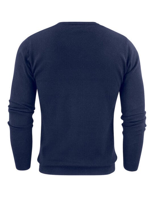 James Harvest Ashland V-Neck Knit Sweat - Navy