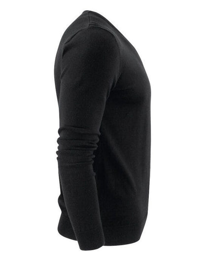 James Harvest Ashland V-Neck Knit Sweat - Black