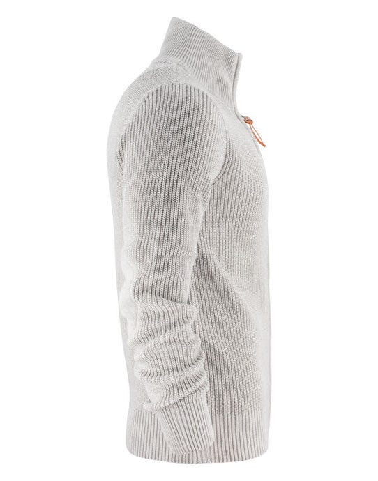 James Harvest Brockway Knitted Cardigan - Grey Melange