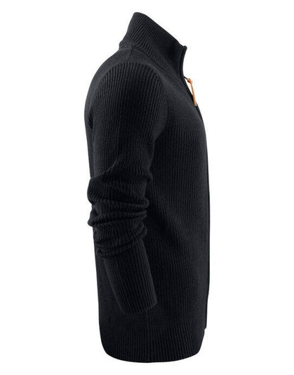 James Harvest Brockway Knitted Cardigan - Black