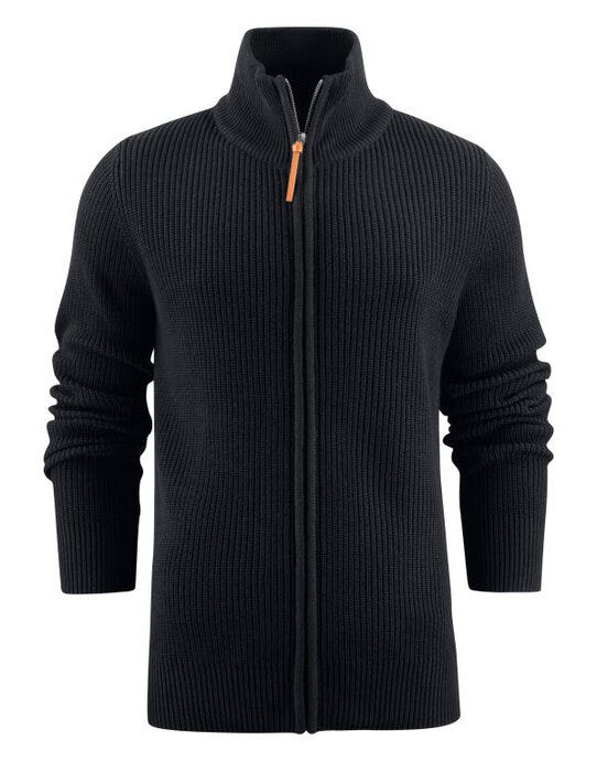James Harvest Brockway Knitted Cardigan - Black