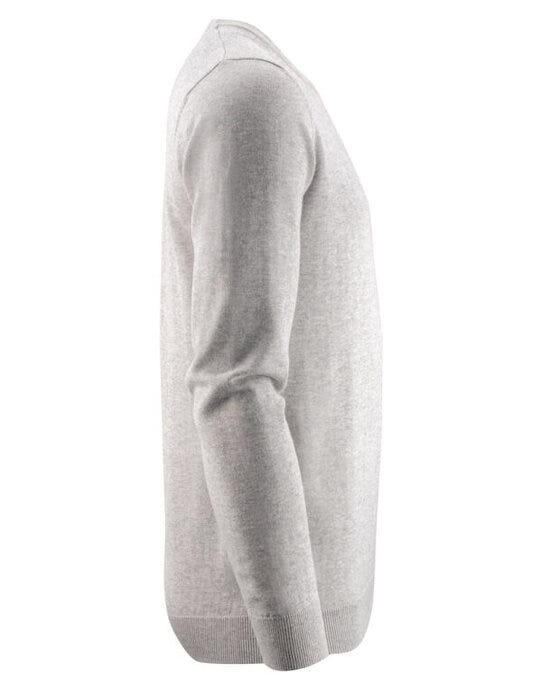 James Harvest Ashland U-Neck Knit Sweat - Grey Melange