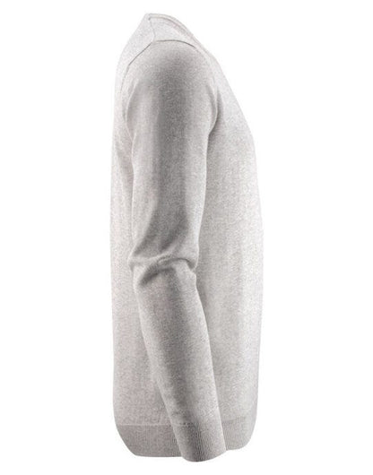 James Harvest Ashland U-Neck Knit Sweat - Grey Melange