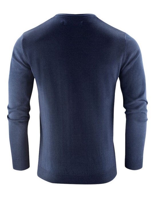 James Harvest Ashland U-Neck Knit Sweat - Navy