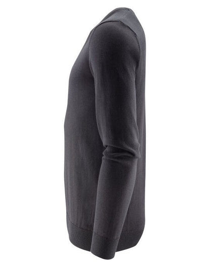 James Harvest Ashland U-Neck Knit Sweat - Black