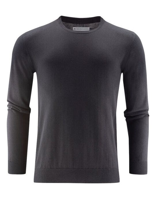 James Harvest Ashland U-Neck Knit Sweat - Black