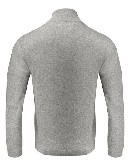 James Harvest Ashland Knitted Cardigan - Grey Melange