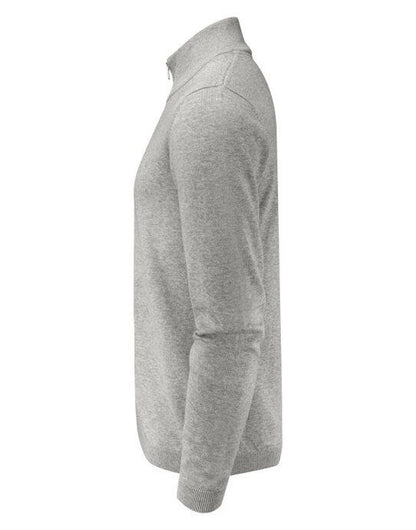 James Harvest Ashland Knitted Cardigan - Grey Melange