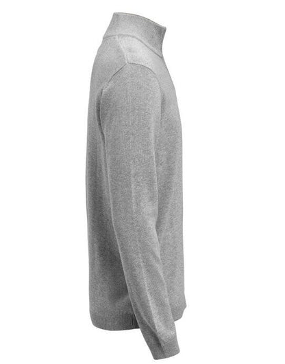 James Harvest Ashland 1/2 Zip Sweater - Grey Melange