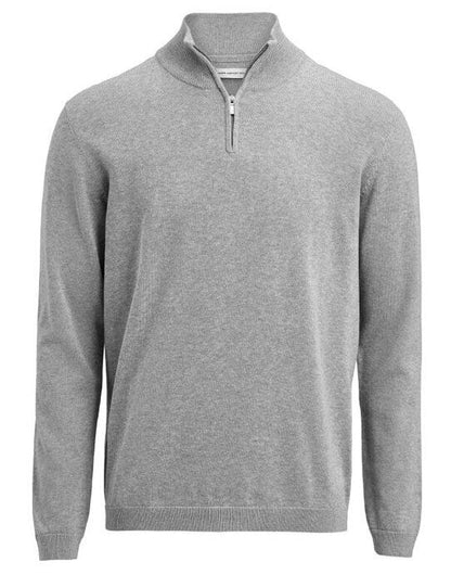 James Harvest Ashland 1/2 Zip Sweater - Grey Melange