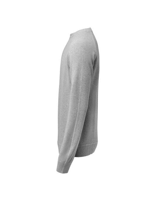 James Harvest Ashland Casual Knit Sweat - Grey Melange