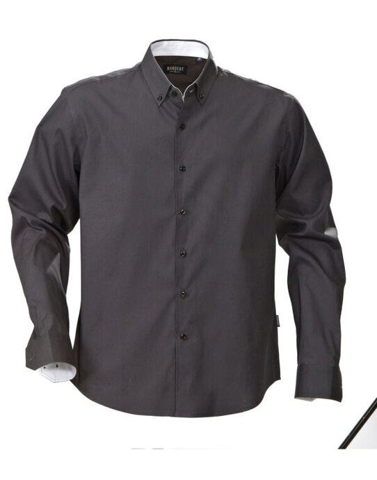 James Harvest Oxford Shirt - Grey