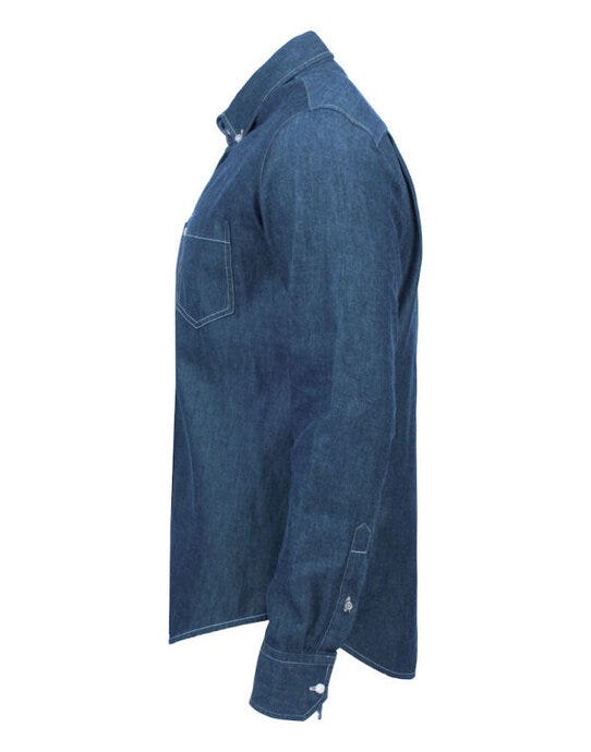 James Harvest Jupiter Denim Look Shirt - Blue Denim