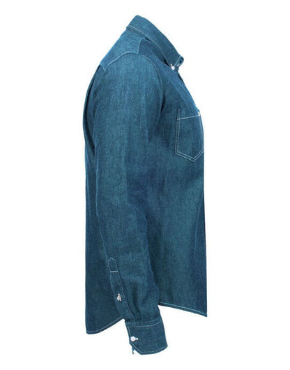 James Harvest Jupiter Denim Look Shirt - Blue Denim