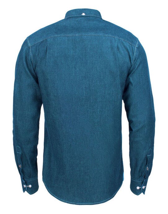 James Harvest Jupiter Denim Look Shirt - Blue Denim