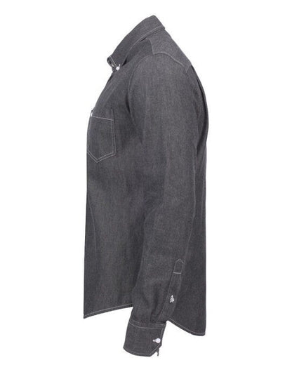 James Harvest Jupiter Denim Look Shirt - Black Denim