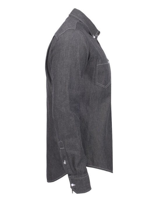 James Harvest Jupiter Denim Look Shirt - Black Denim