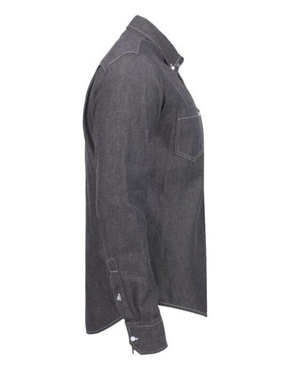 James Harvest Jupiter Denim Look Shirt - Black Denim