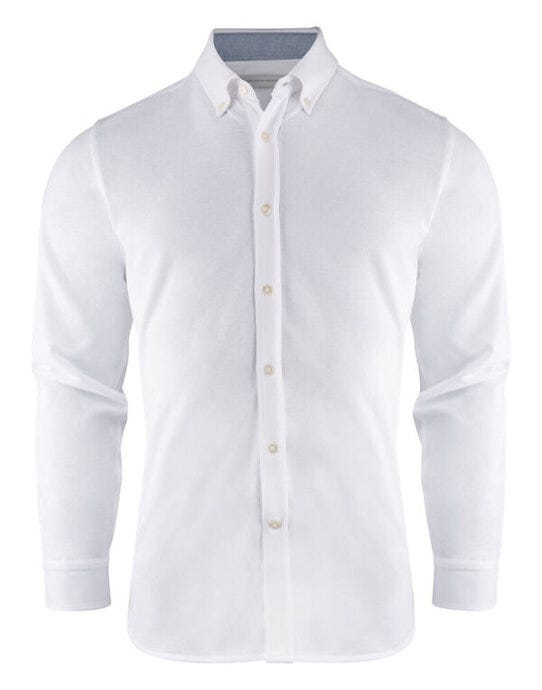 James Harvest Burlingham Jersey Shirt - White