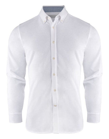 James Harvest Burlingham Jersey Shirt - White