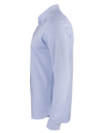 James Harvest Burlingham Jersey Shirt - Light Blue